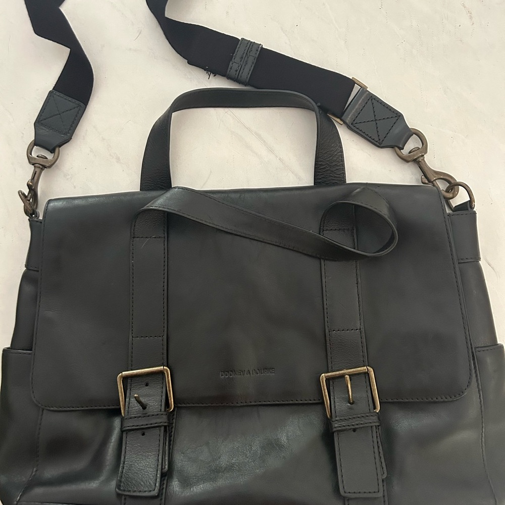 Dooney & Bourke Dark Leather Messenger Bag
